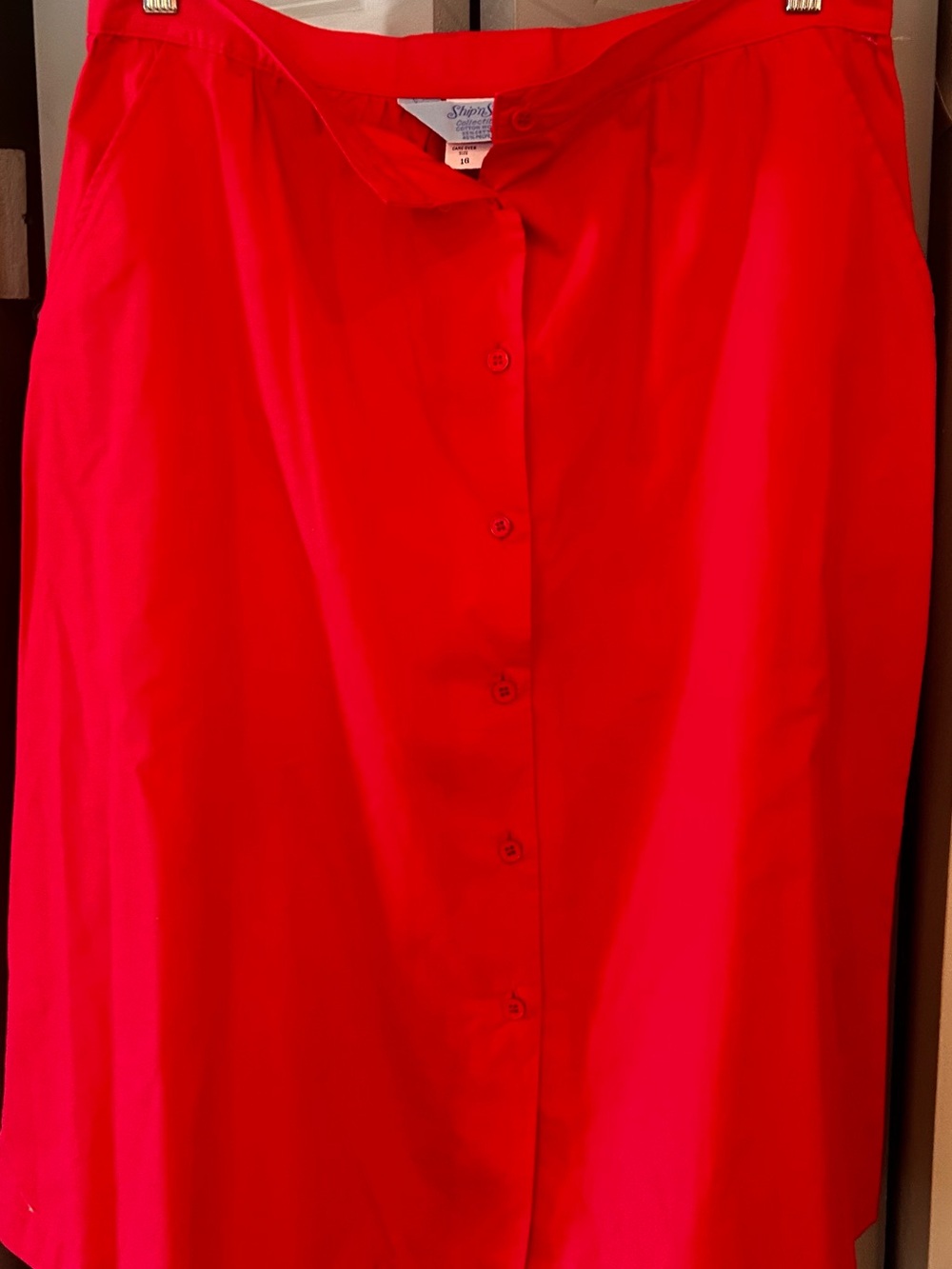 Vintage Hot pink Button-Front Skirt